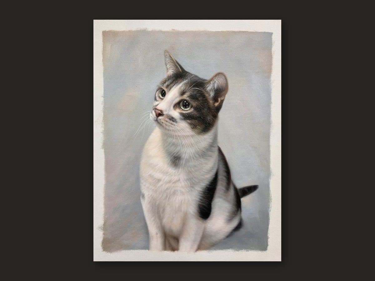 A Cat Portrait From a Photo: What Works and What Doesn't