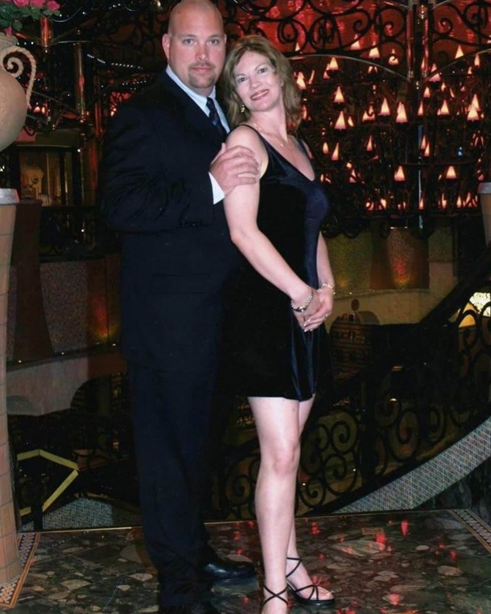 The original photograph of the couple at a party