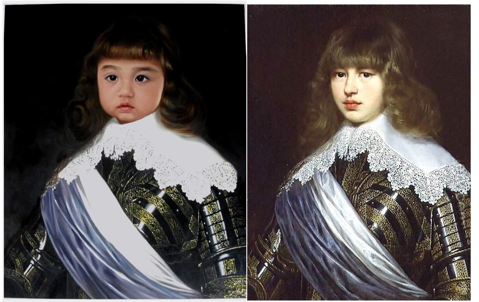 Child Face Classical Portrait Armor