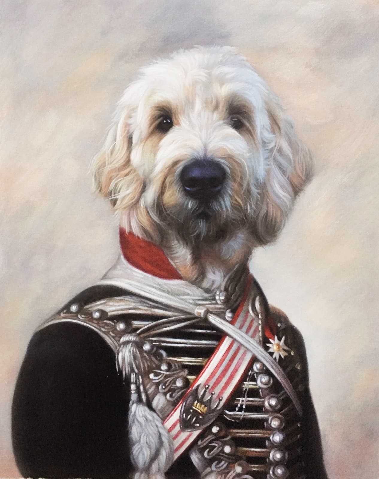 Dog Golden Doodle Hussar Uniform