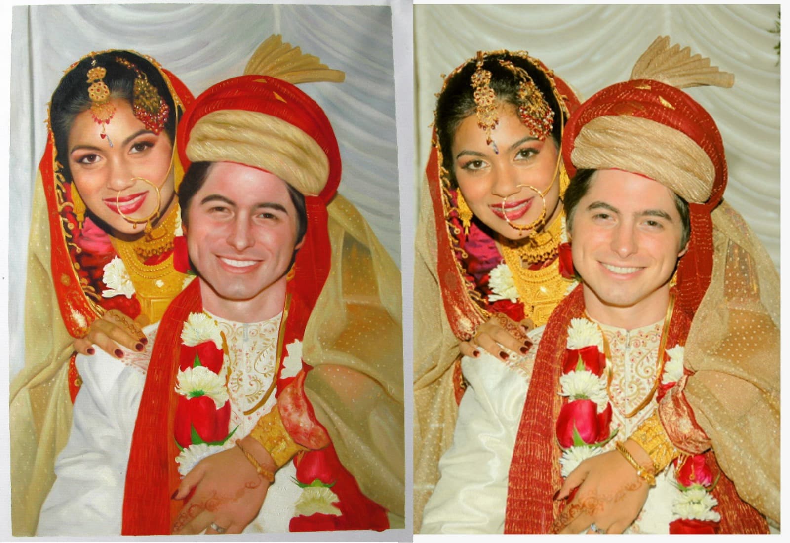Wedding Indian Bride Groom Turban