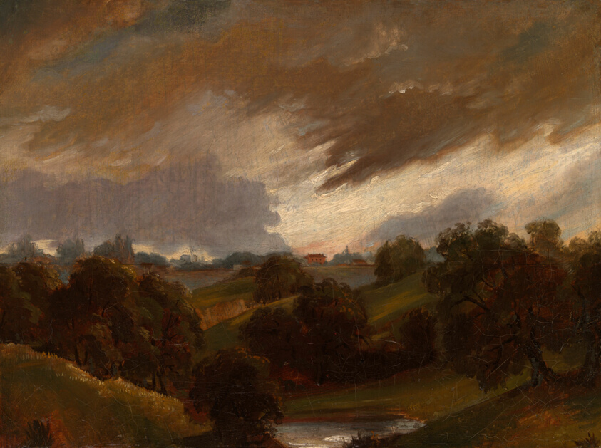 Hampstead, Stormy Sky by Style of John Constable