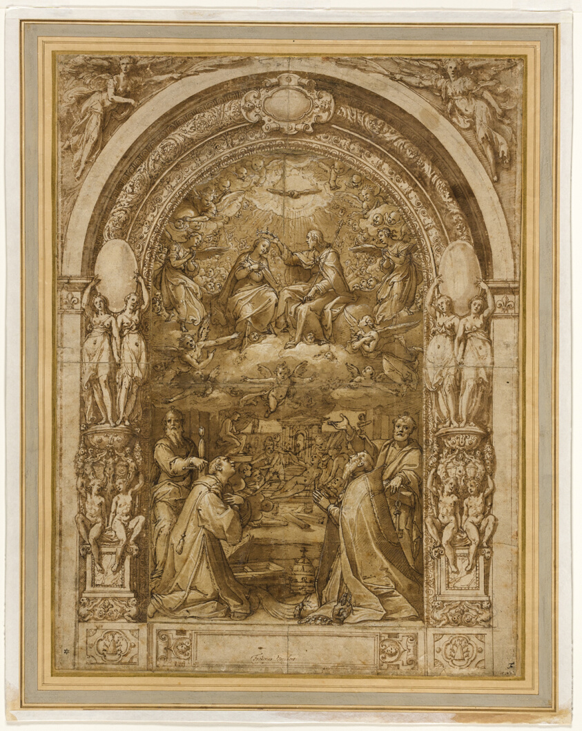 Coronation of the Virgin, with the Martyrdom of Saint Lawrence by Federico Zuccaro