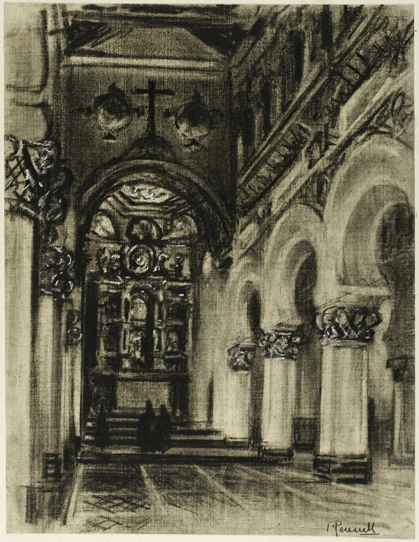 Santa Maria La Blanca, Toledo, from Castilian Days by Joseph Pennell