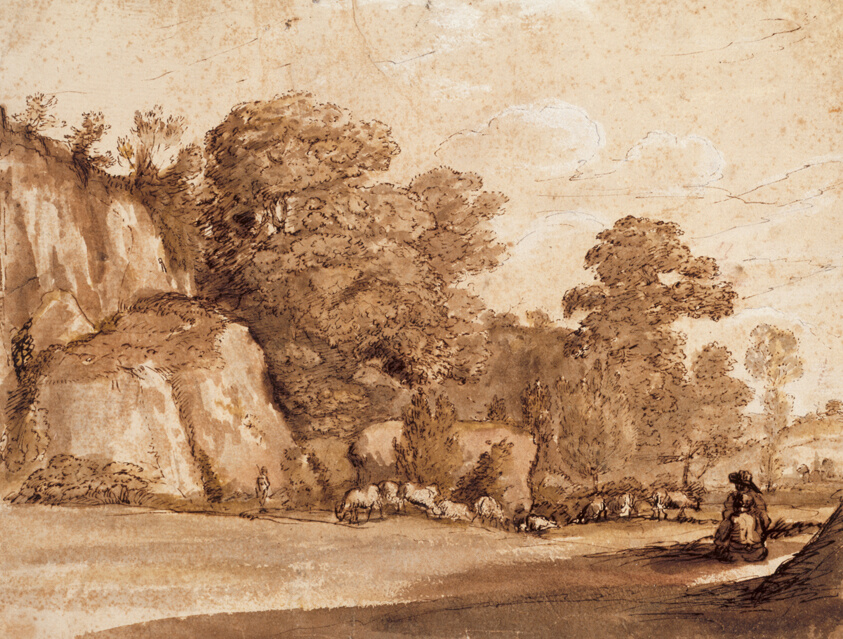 A Rocky Hillside by Claude Lorrain