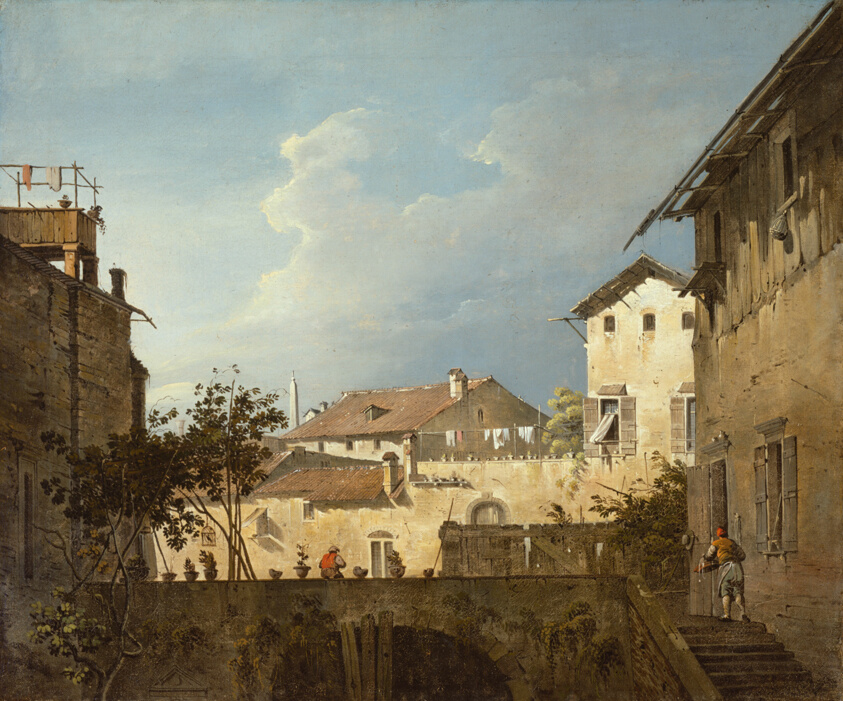 The Terrace by Follower of Canaletto