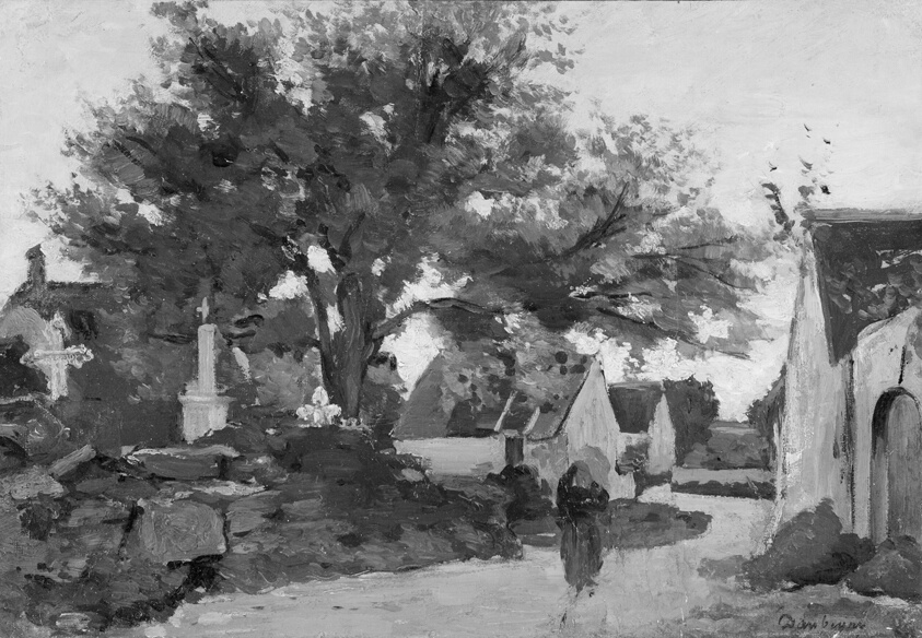 Village in Brittany by Charles François Daubigny