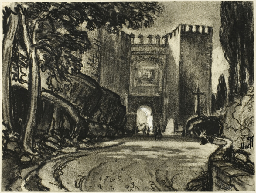 A Gate of Segovia, from Castilian Days by Joseph Pennell