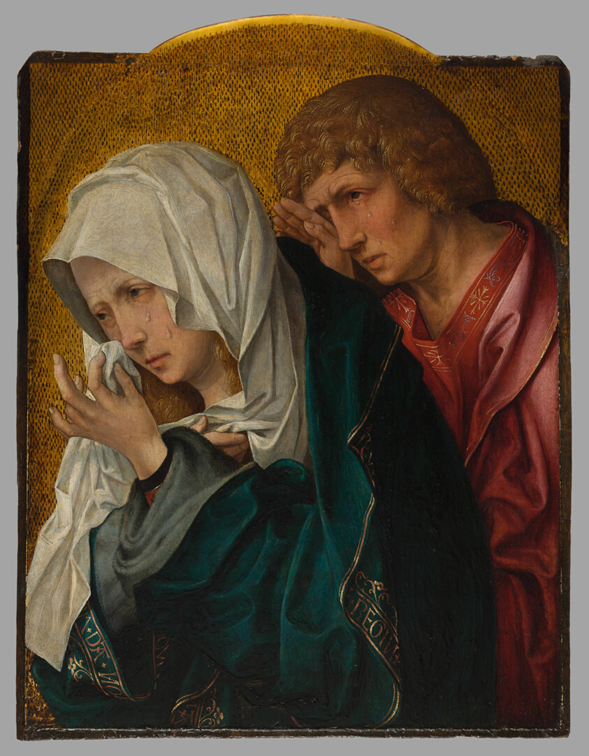 The Virgin and Saint John the Evangelist by Workshop of Jacob Cornelisz. van Oostsanen
