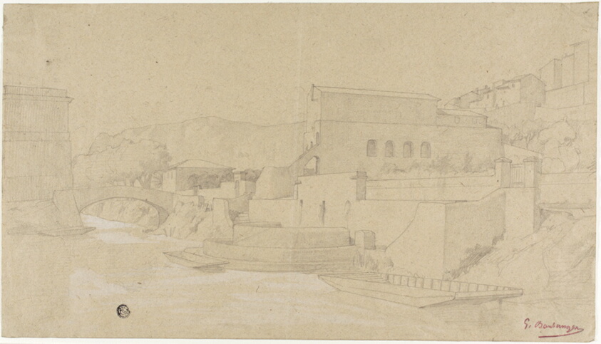 Italian Town on a River by Gustave Clarence Rodolphe Boulanger