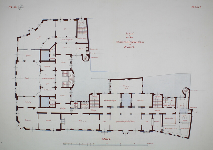 Rathskeller Neubau, Halle (Saale), Saxony-Anhalt, Germany, Second Floor Plan by Peter Joseph Weber