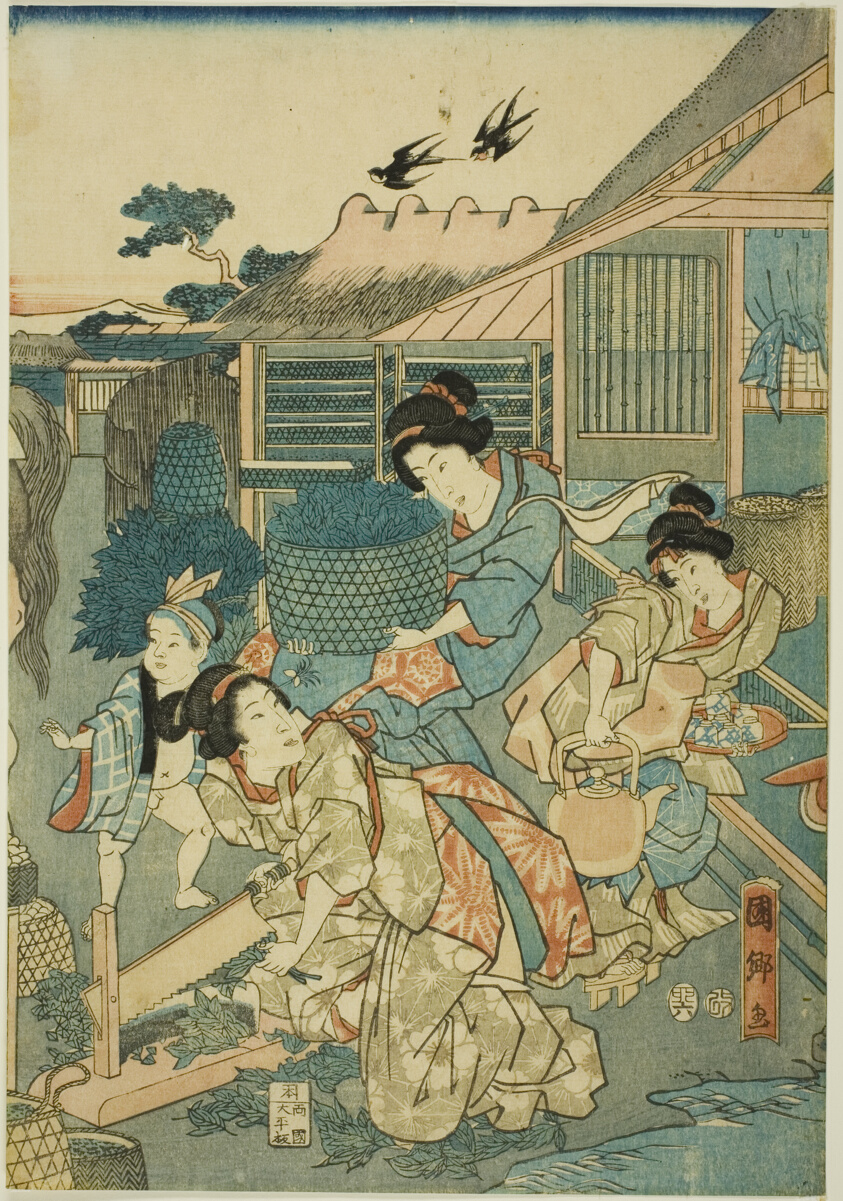 Great Prosperity at the Silk Farm (Kaikoya Daihanjono Zu) by Utagawa Kunisato