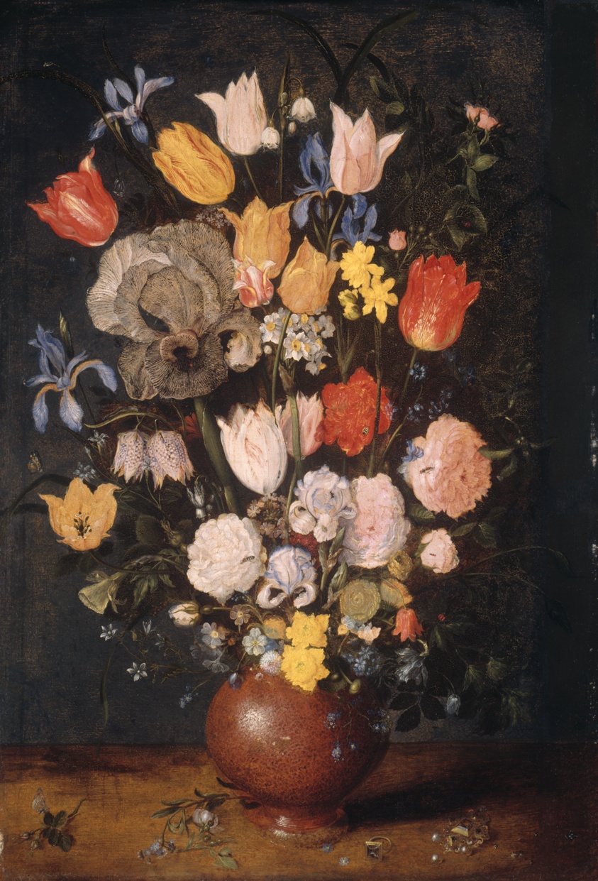 Bouquet of Flowers in an Earthenware Vase by Jan Brueghel, the elder
