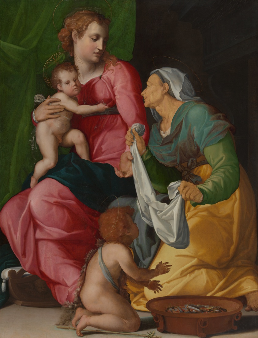 Madonna and Child with Saints Elizabeth and John the Baptist by Jacopino del Conte
