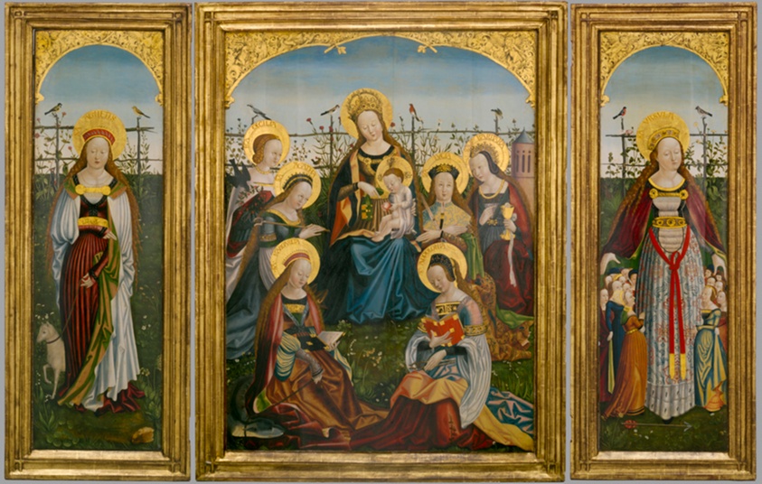 Triptych of the Virgin and Child with Saints by German
