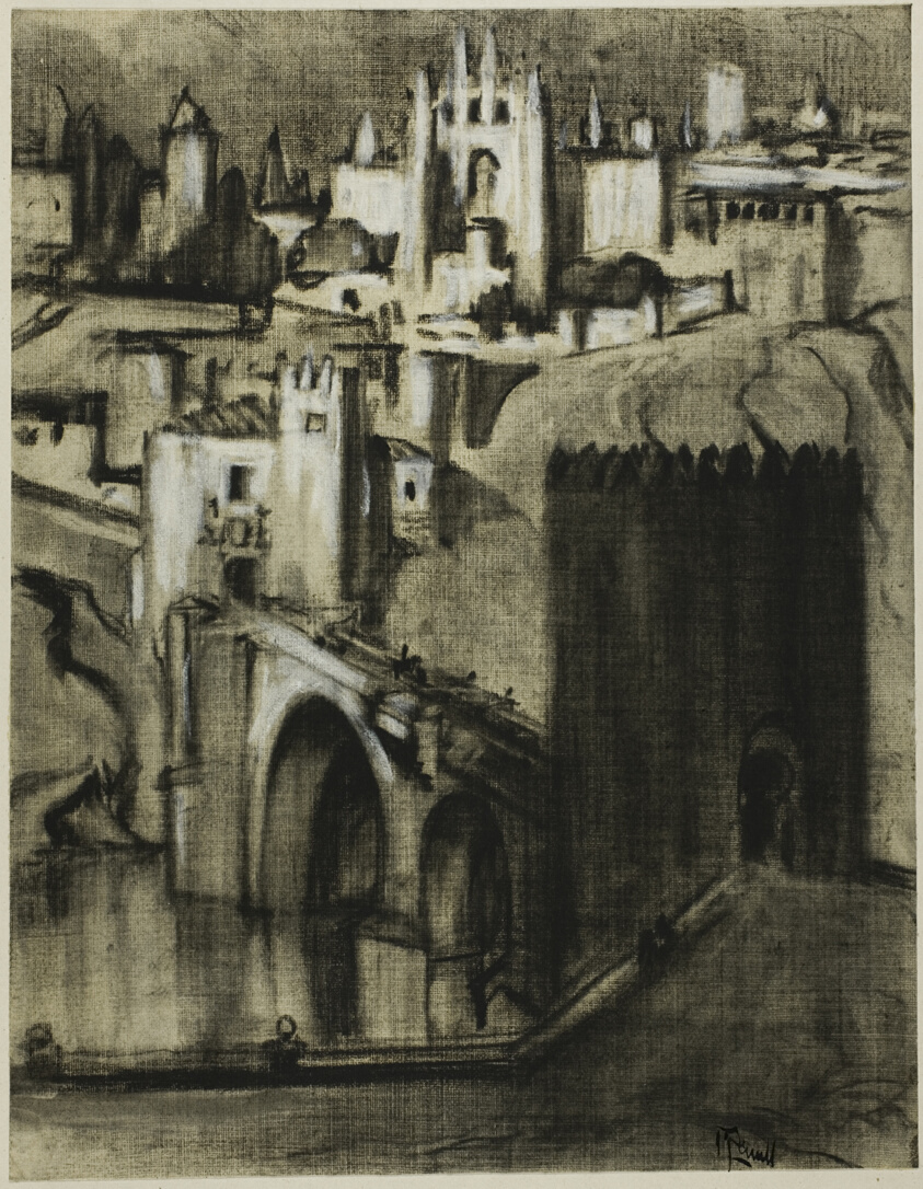 It's Lanes of Palaces Terraced Round the Slope, Toledo, from Castilian Days by Joseph Pennell