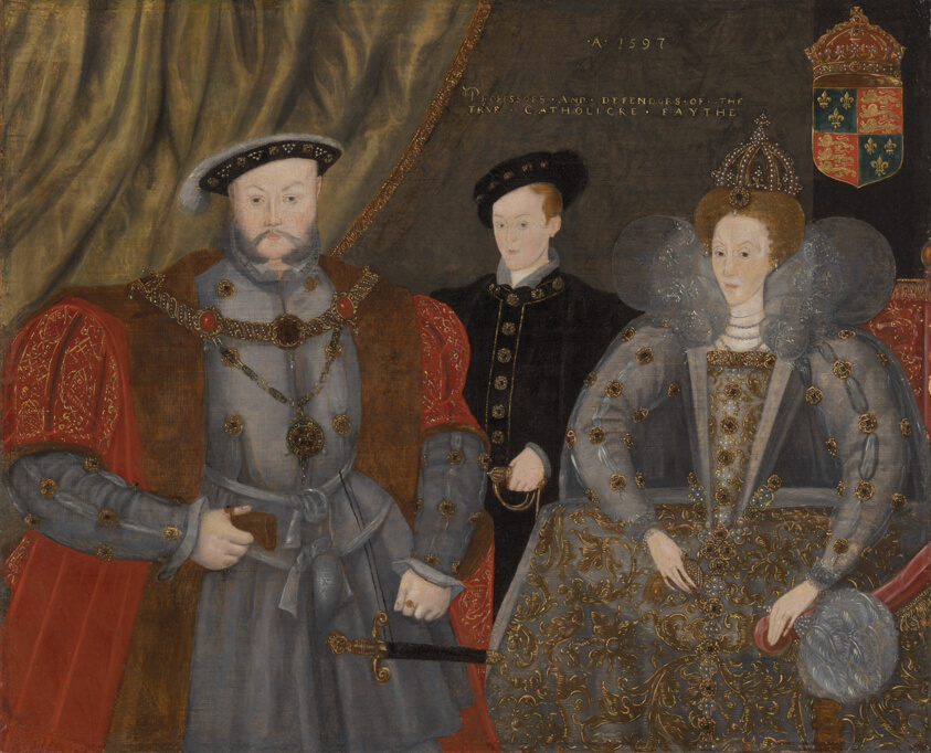Henry VIII, Elizabeth I, and Edward VI by English