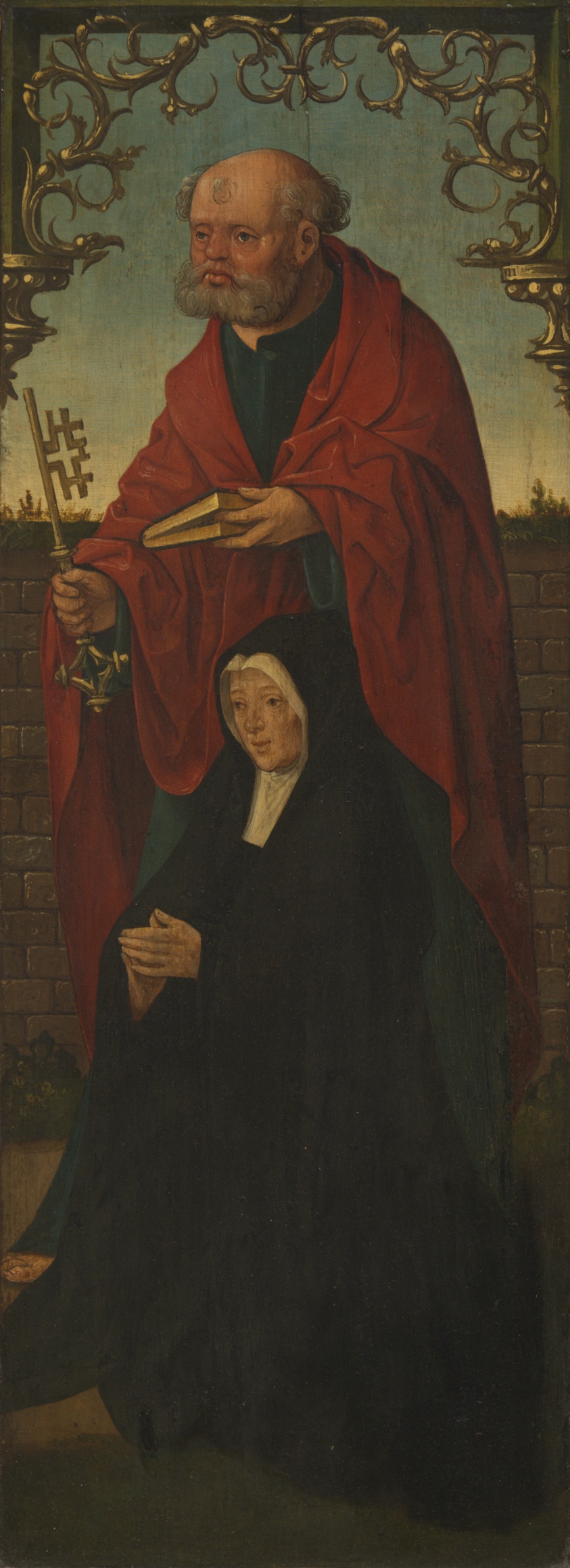 Saint Peter and a Donor (recto); Saint Thomas (verso) by Workshop of Jacob Cornelisz. van Oostsanen