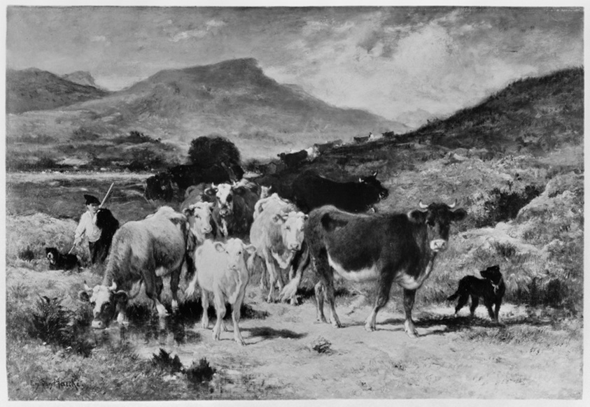 Descent of Cattle from the Pyrenees by Emile van Marcke de Lummen