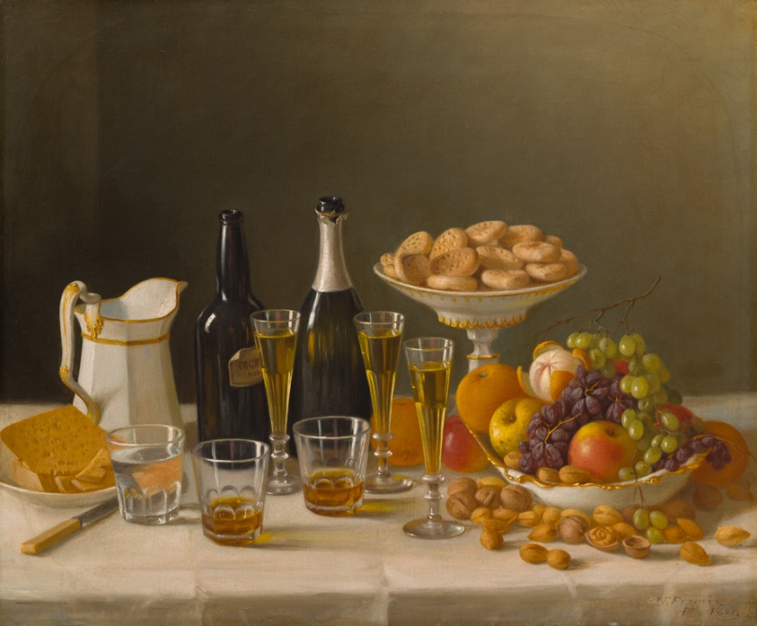 Wine, Cheese, and Fruit by John F. Francis