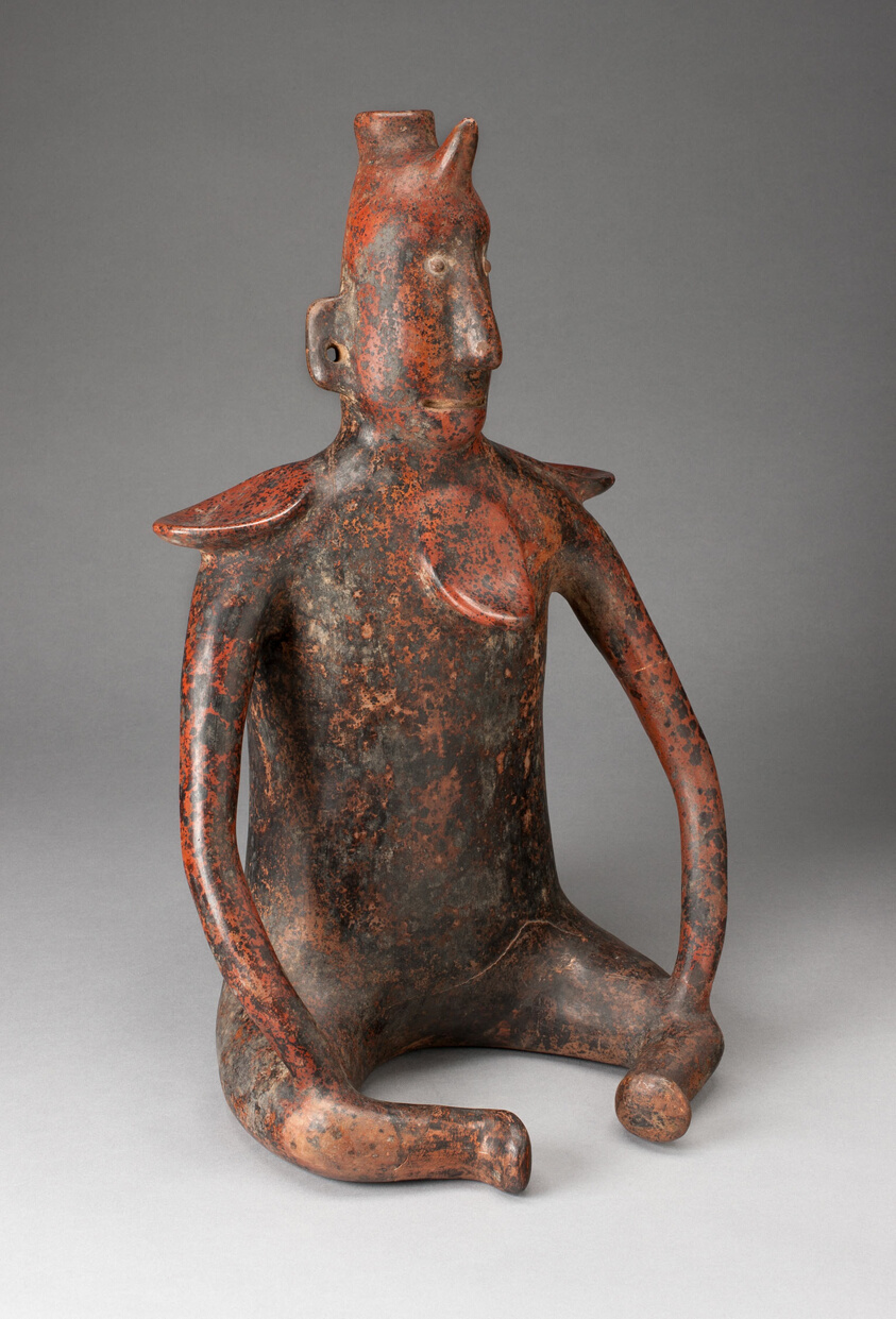 Seated Figure Wearing a Horn Headdress by Jalisco