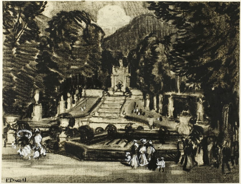 The Park, La Granga, from Castilian Days by Joseph Pennell