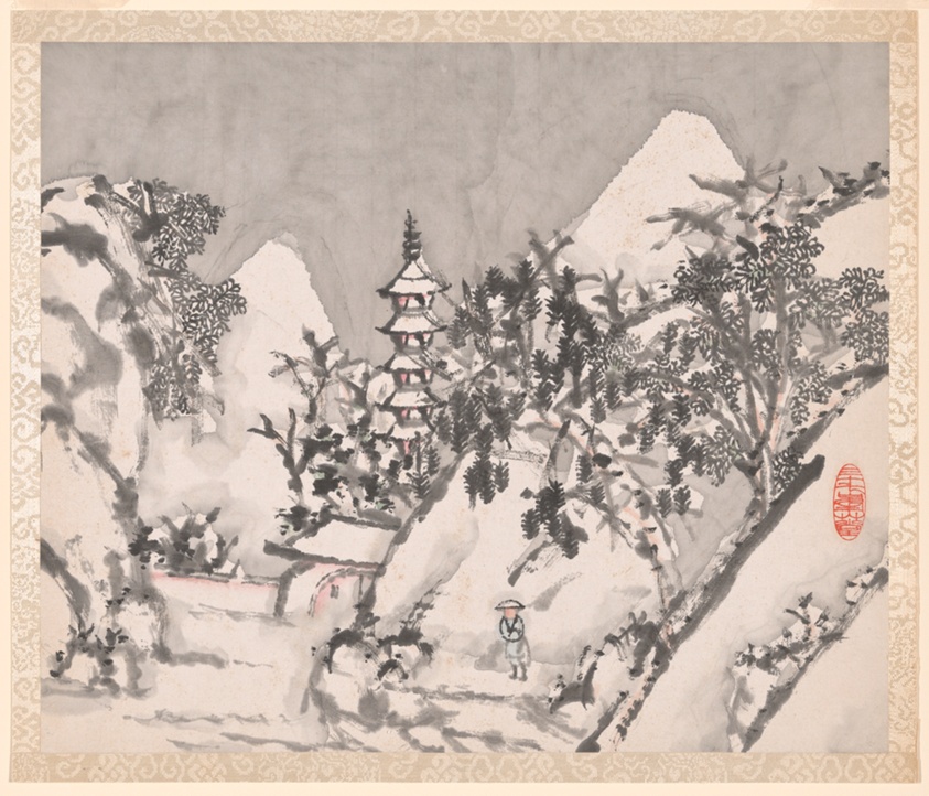 Album of Landscapes and Calligraphy for Liu Songfu by Xugu