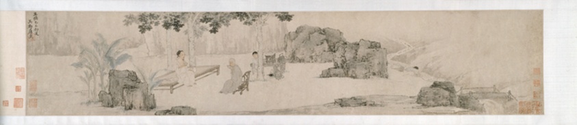 Tea Drinking Under the Wutong Tree by Tang Yin