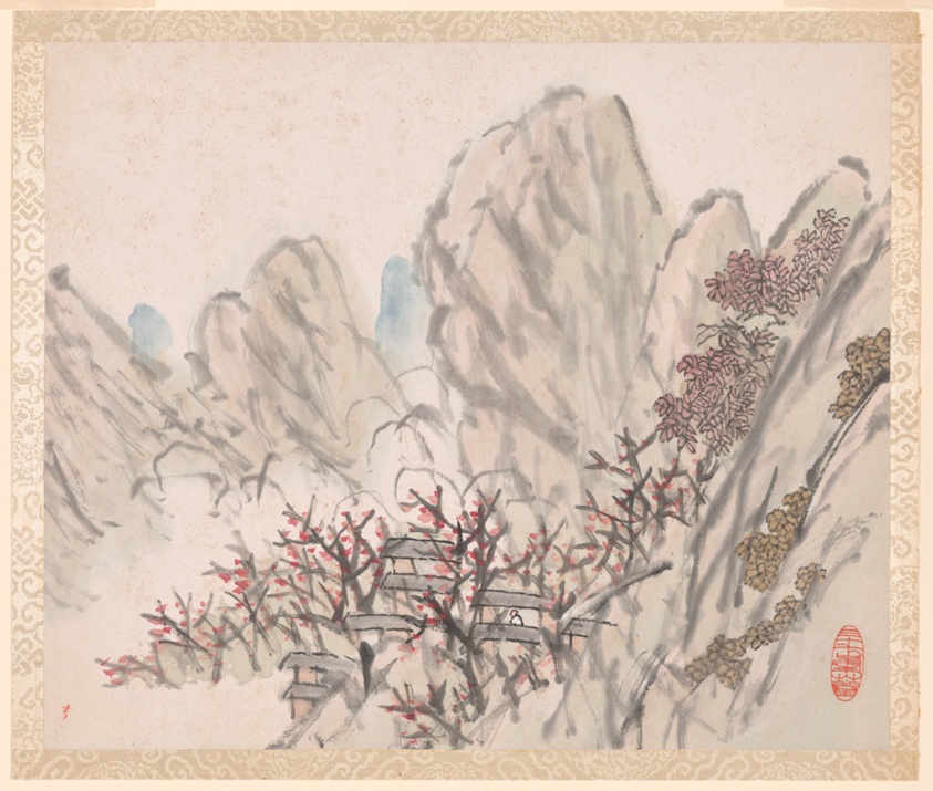 Album of Landscapes and Calligraphy for Liu Songfu by Xugu