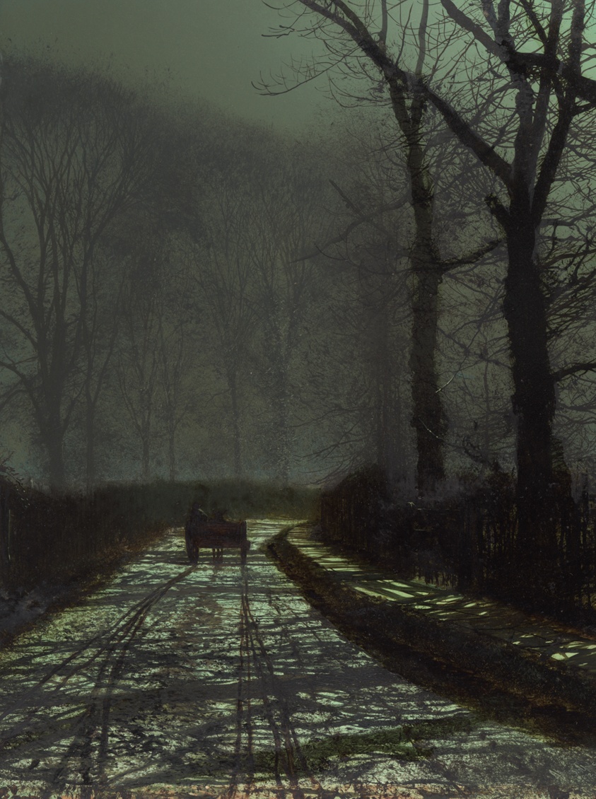 Lane Scene at Night by John Atkinson Grimshaw