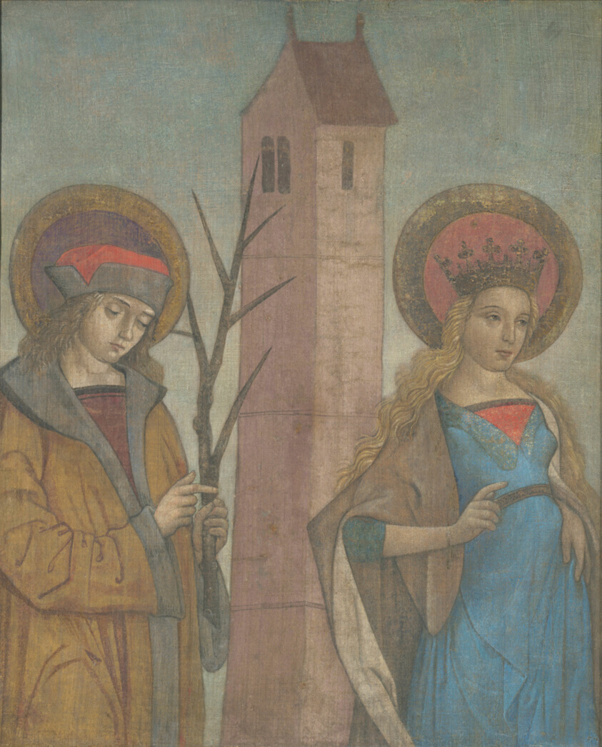 Diptych of Saints Achatius, Barbara, Apollonia, and Sebald by German