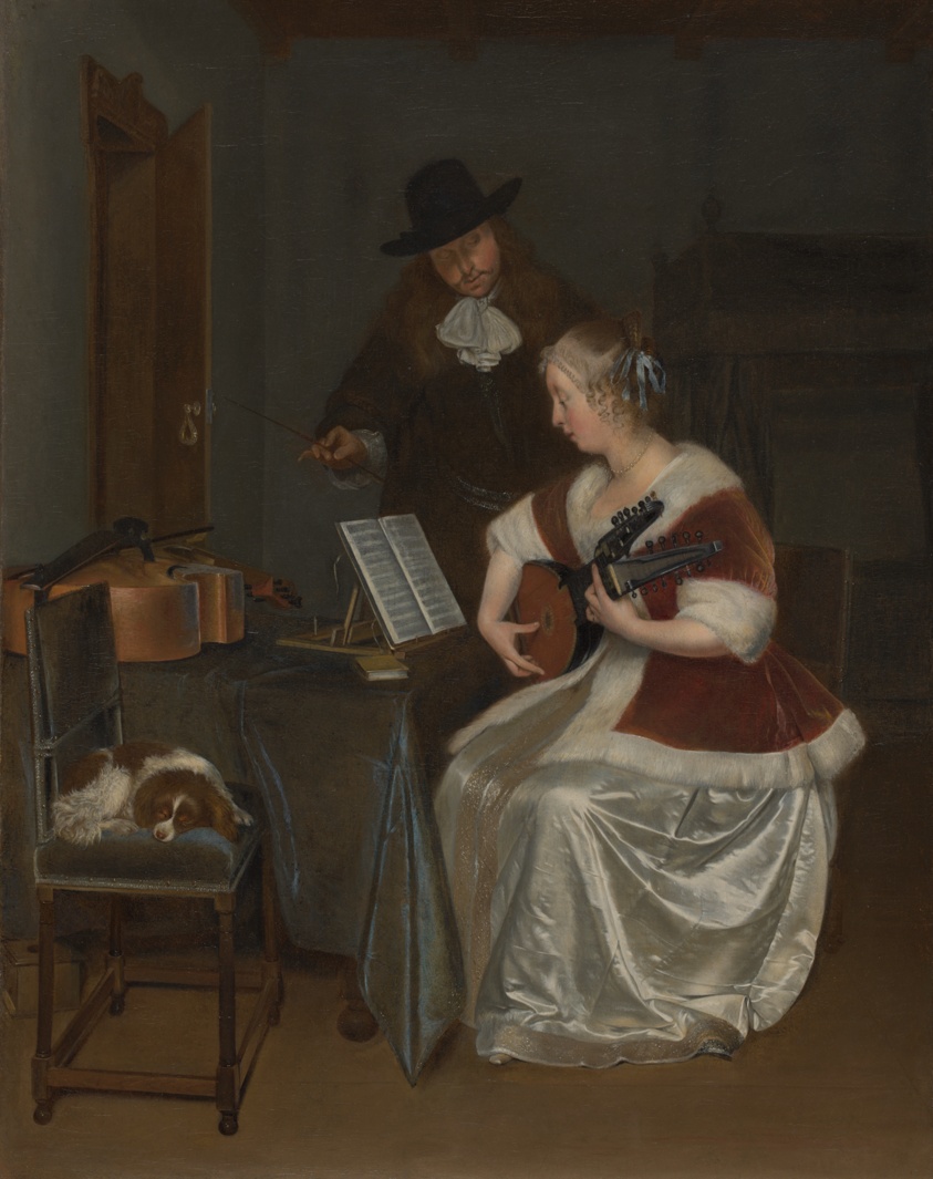 The Music Lesson by Gerard ter Borch the Younger
