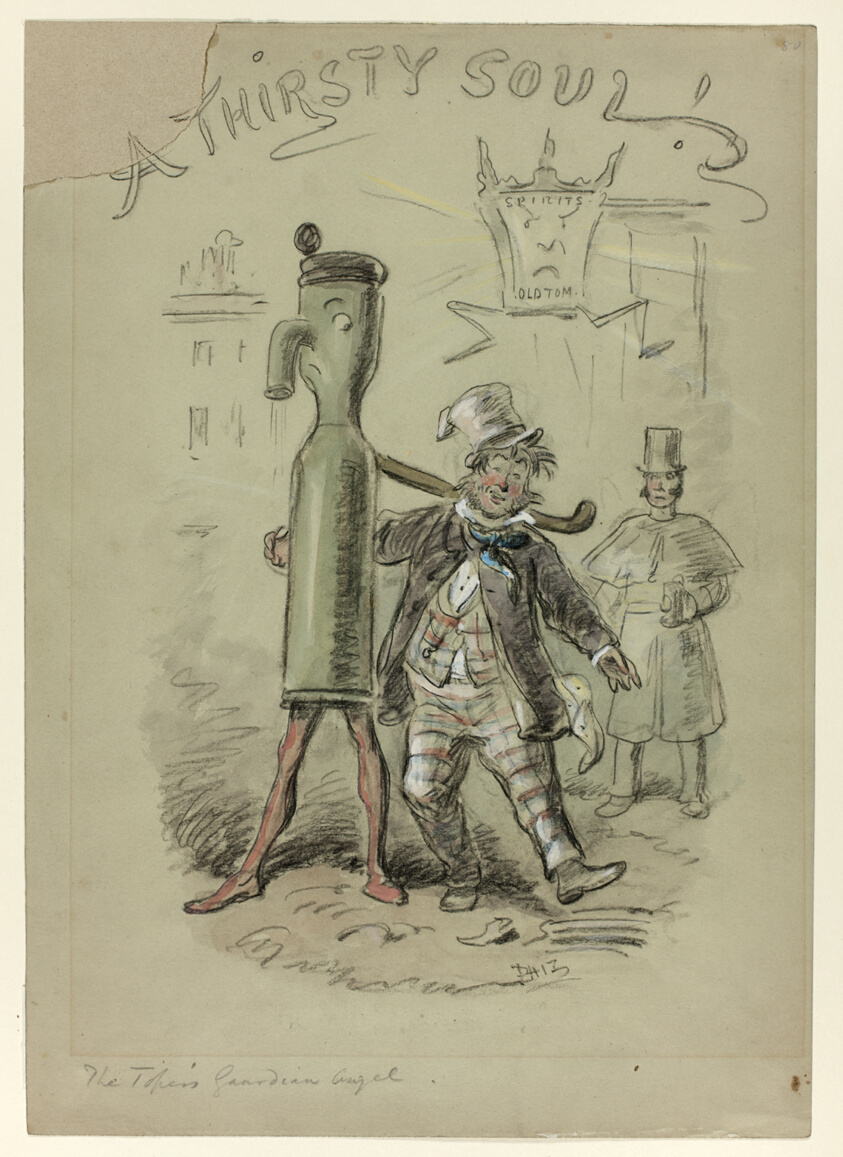 A Thirsty Soul by Hablot Knight Browne