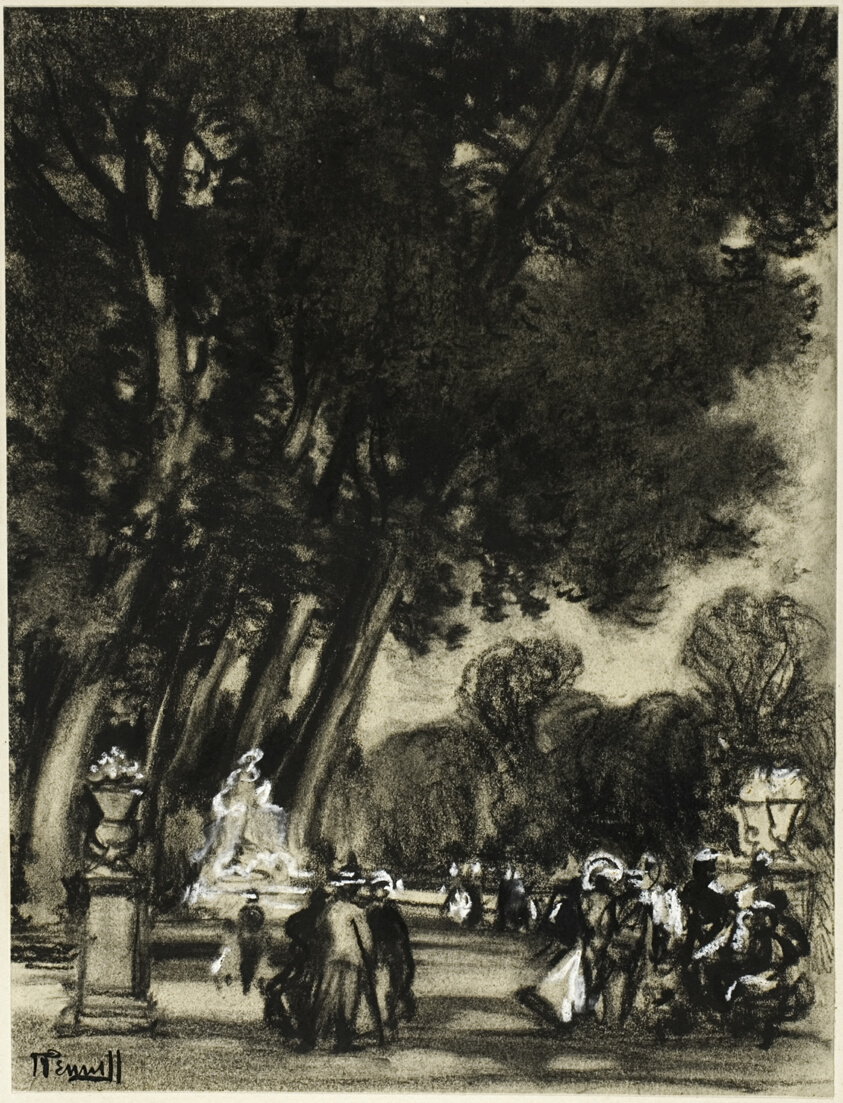 The Garden of the Island, Aranjuez, from Castilian Days by Joseph Pennell