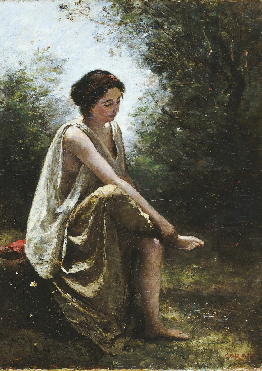 Wounded Eurydice by Jean Baptiste Camille Corot