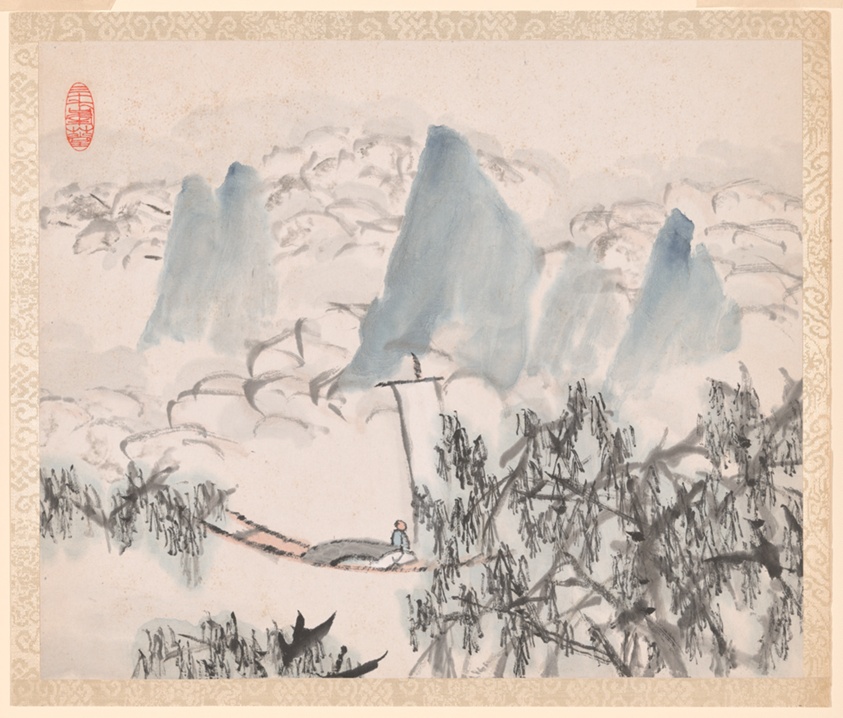Album of Landscapes and Calligraphy for Liu Songfu by Xugu