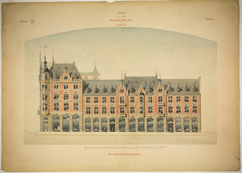 Rathskeller Neubau, Halle (Saale), Saxony-Anhalt, Germany, Elevation by Peter Joseph Weber