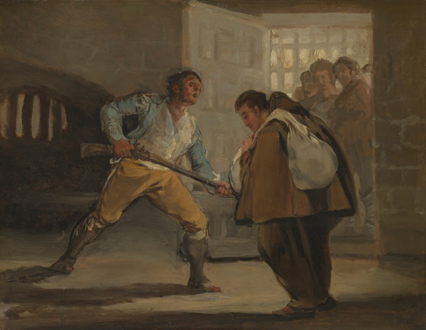 El Maragato Threatens Friar Pedro de Zaldivia with His Gun by Francisco José de Goya y Lucientes