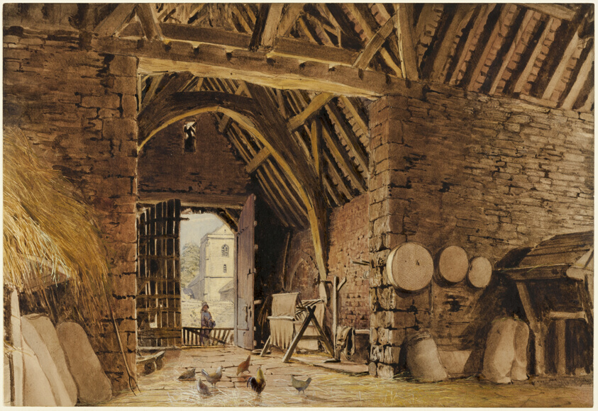 A Barn Interior by William Henry Hunt