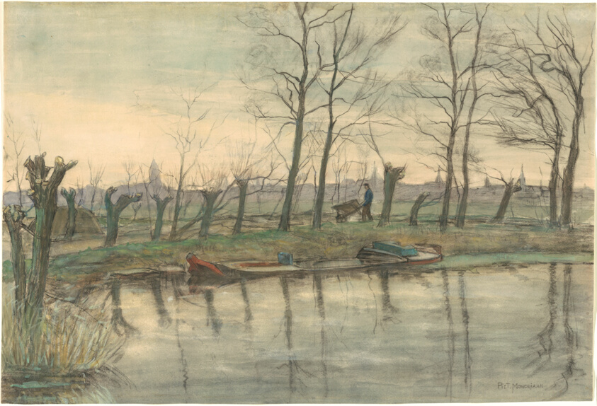 Amsterdam Skyline Viewed from the West by Piet Mondrian