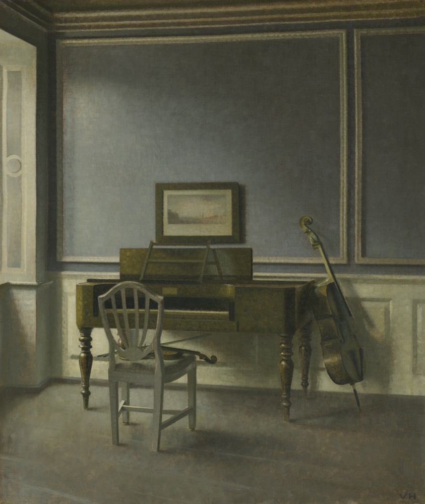 Interior. The Music Room, Strandgade 30 by Vilhelm Hammershøi