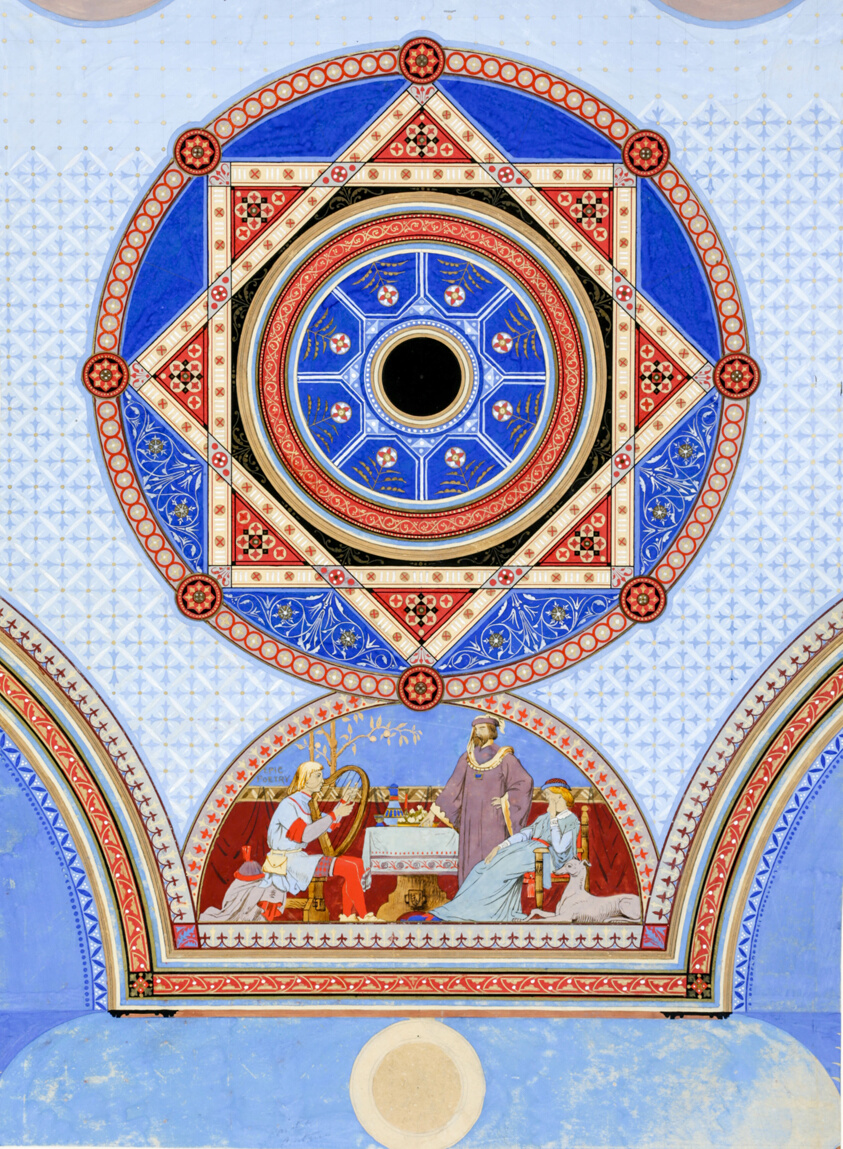 Ottawa Opera House, Ottawa, Illinois, Wall Stencil Design by Peter Bonnett Wight