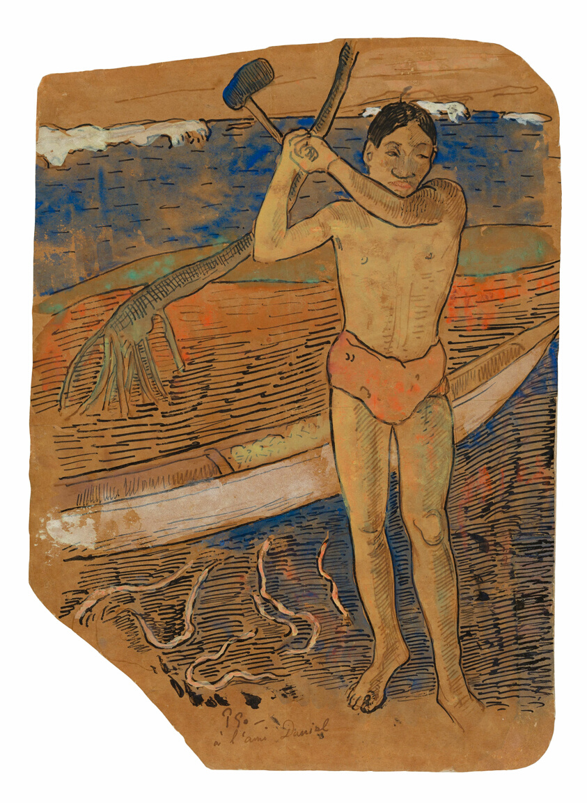 Man with an Ax by Paul Gauguin