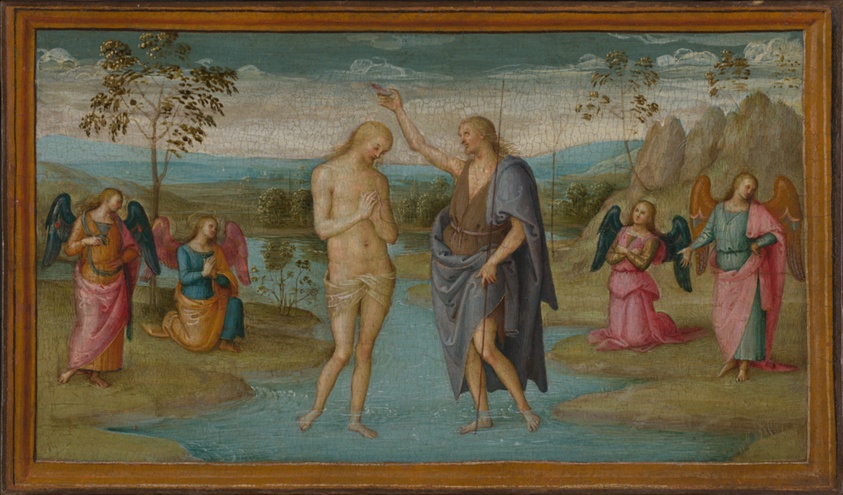 The Baptism of Christ by Perugino