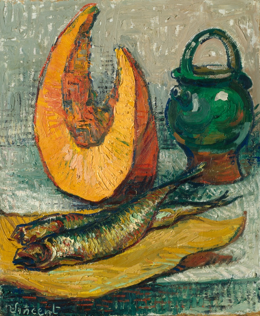 Still Life: Melon, Fish Jar by Imitator of Vincent van Gogh