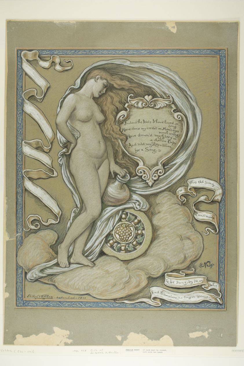 Figure Study for Rubaiyat of Omar Khayyam by Elihu Vedder