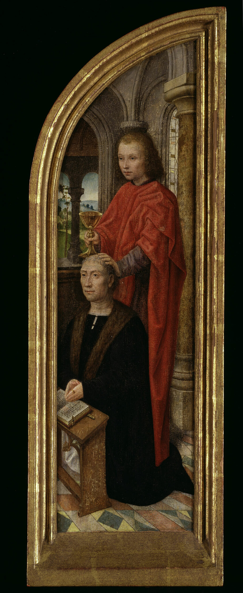 Saint John the Evangelist and Donor by Master of the Morrison Triptych