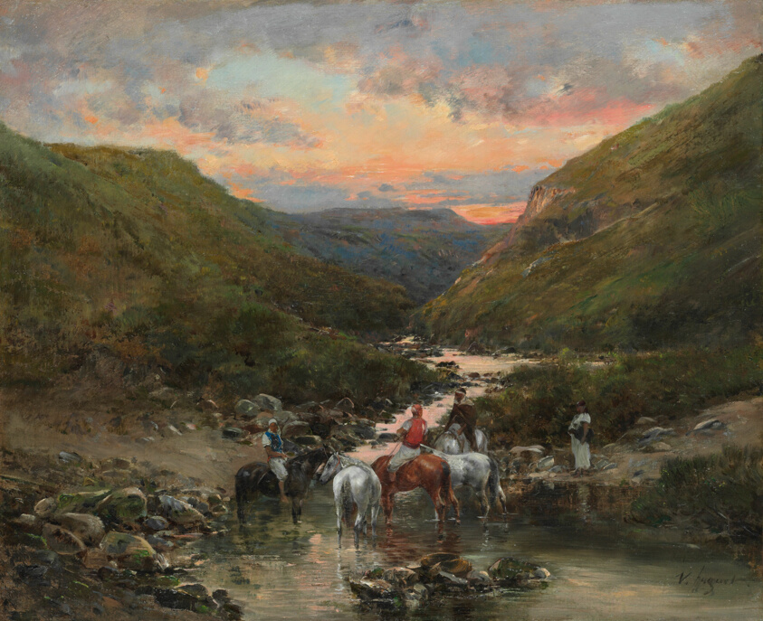 Ravine Near Biskra by Victor Pierre Huguet