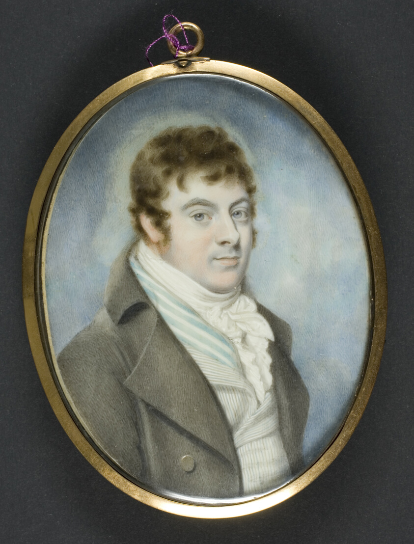 Portrait of a Gentleman in Light Brown Coat by Adam Buck