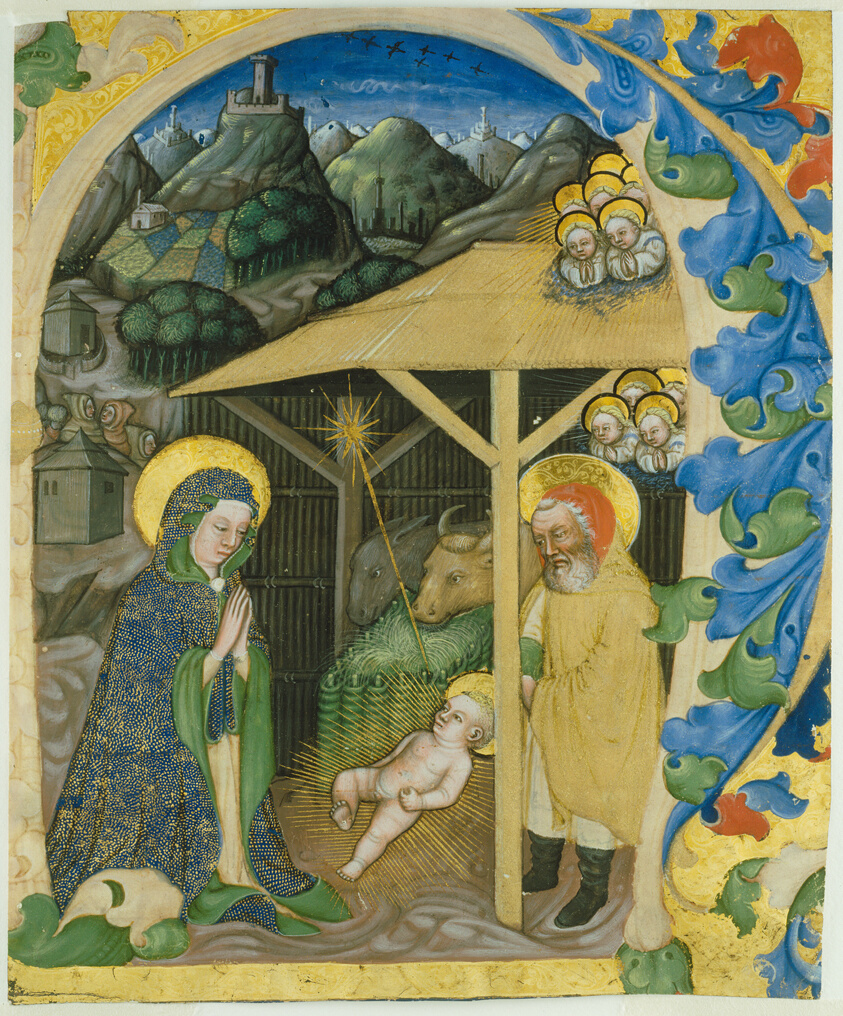 Nativity in an Initial H by Zanino di Pietro
